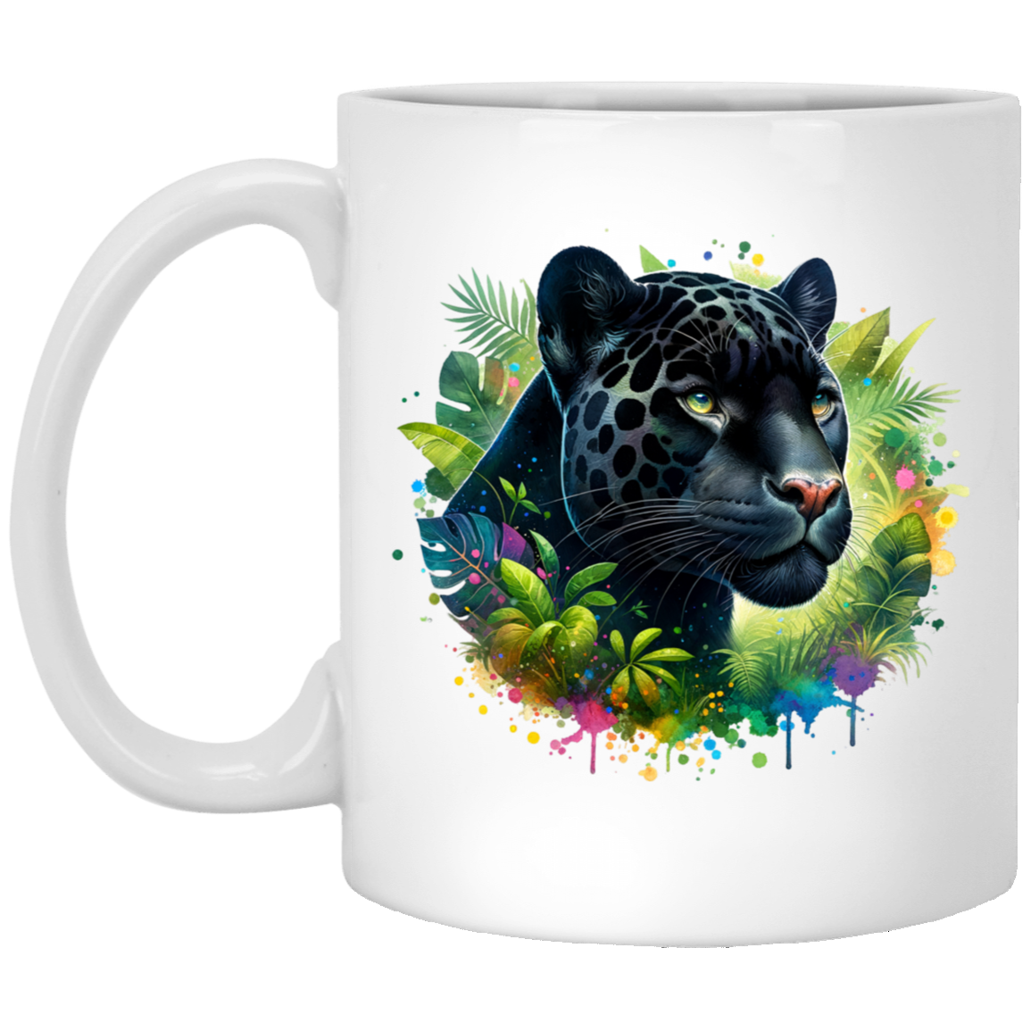 Melanistic Leopard - Mugs