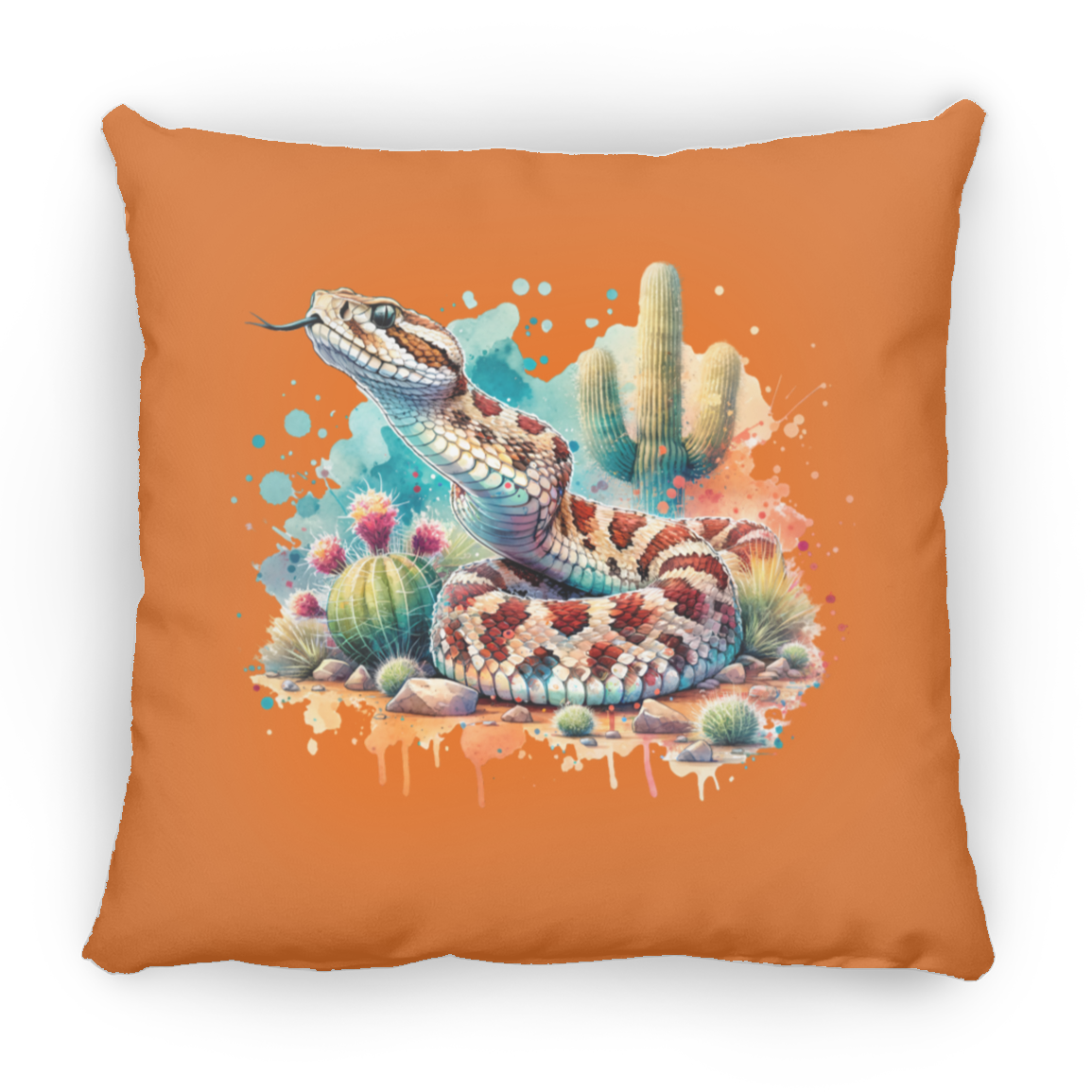 Rattlesnake Scenting the Air - Throw Pillows
