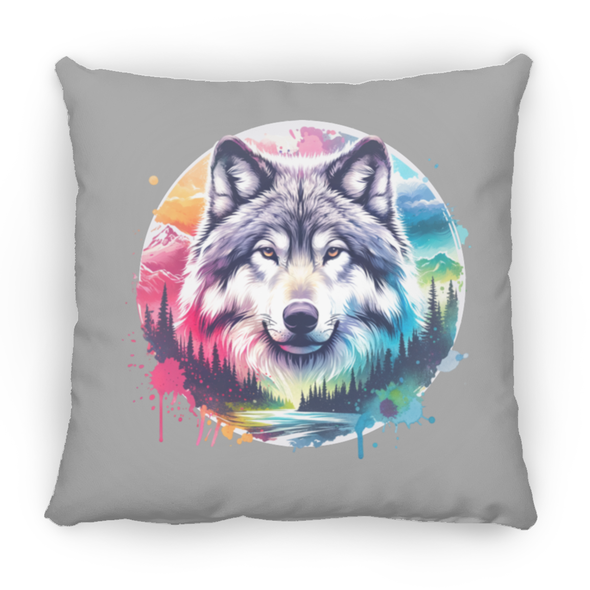 Wolf Spirit Rising - Throw Pillows