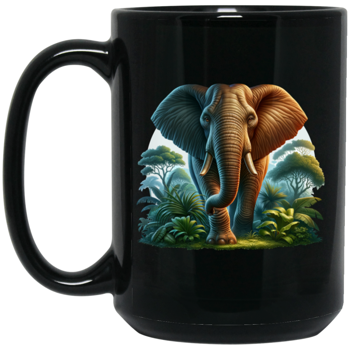 Elephant in Jungle - Mugs