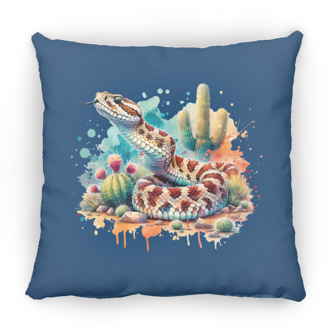 Rattlesnake Scenting the Air - Throw Pillows