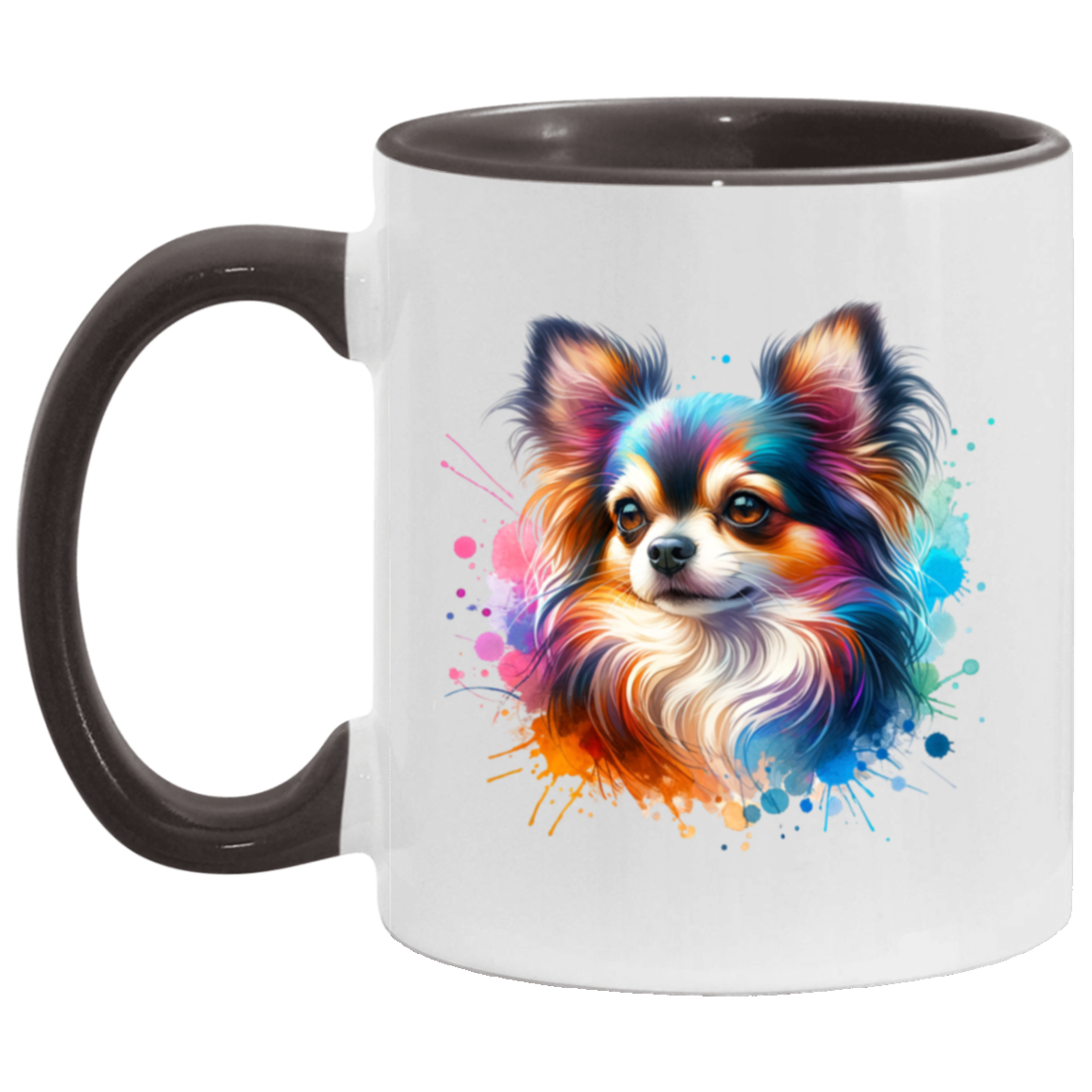 Longhair Tricolor Chihuahua - Mugs