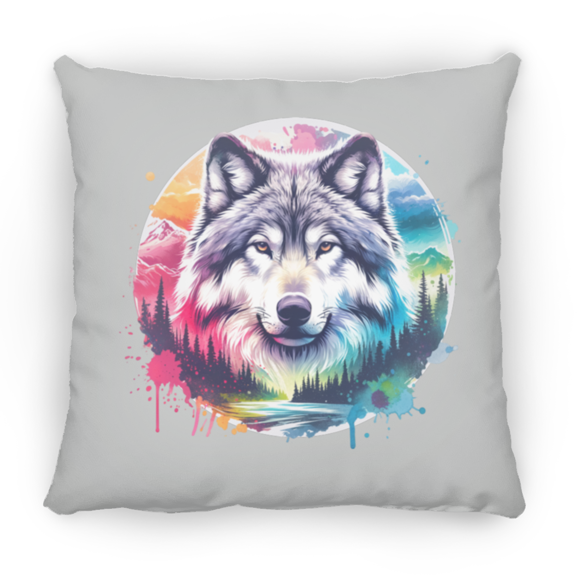 Wolf Spirit Rising - Throw Pillows