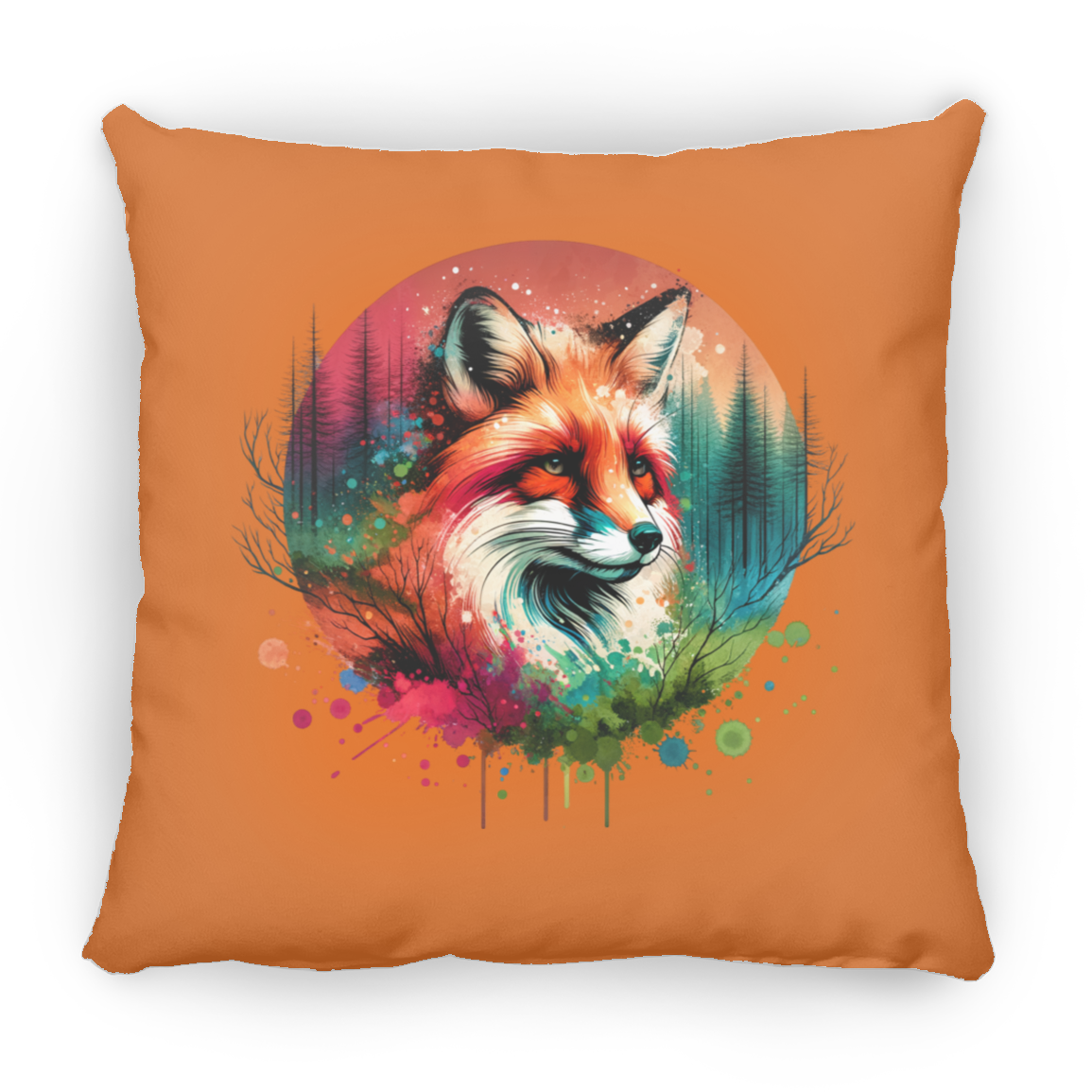 Fox Portrait - Throw Pillows