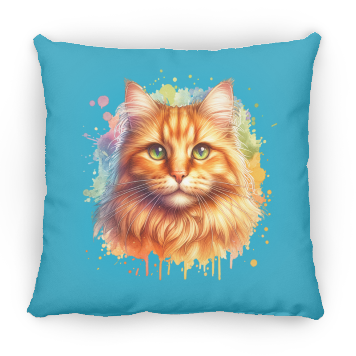 Orange Tabby Cat - Throw Pillows