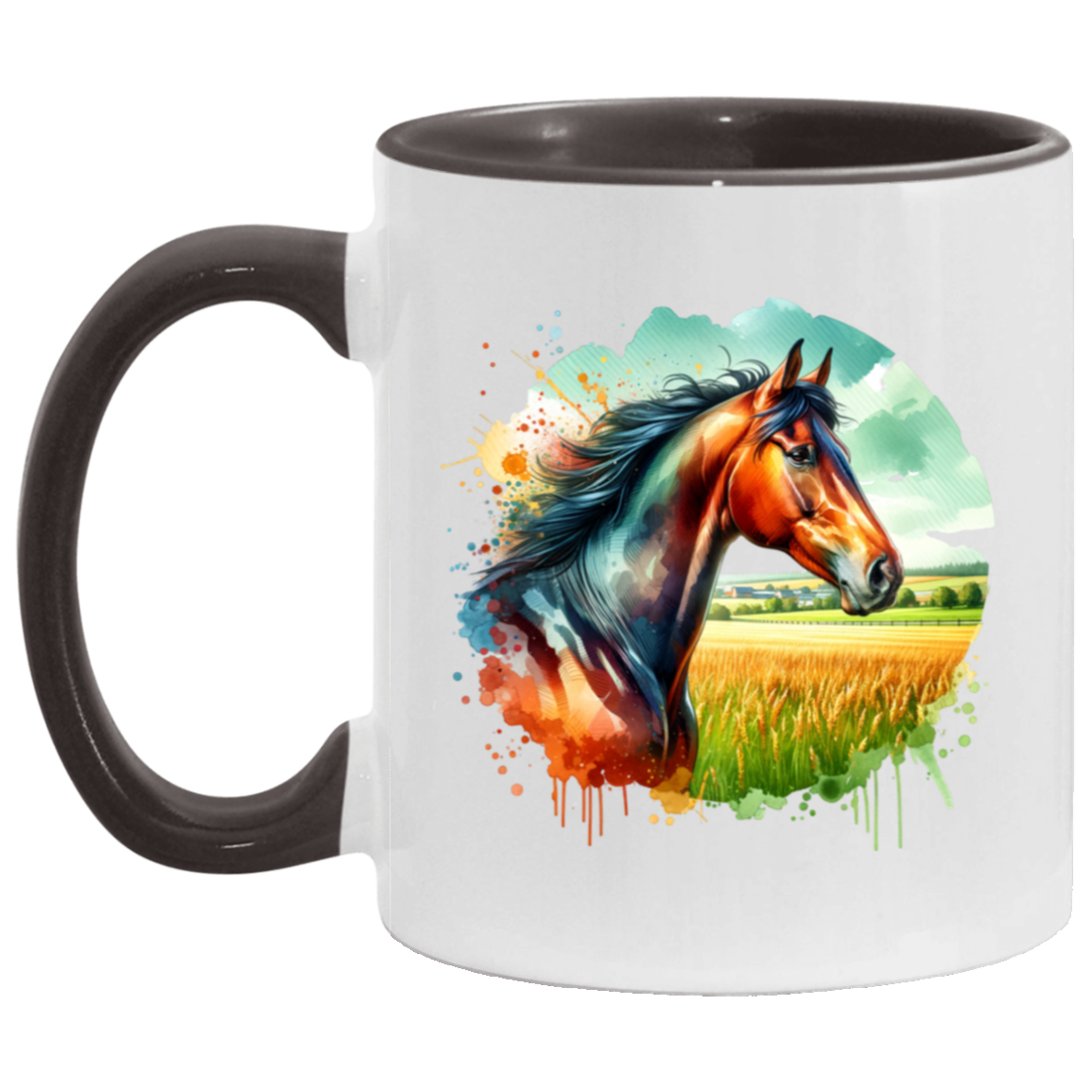 Bay Horse Portrait - Mugs