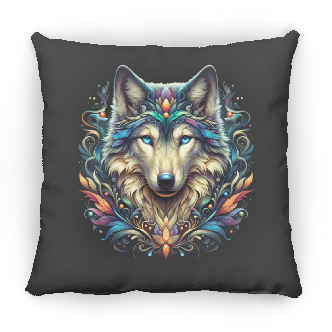 Wolf Face - Throw Pillows