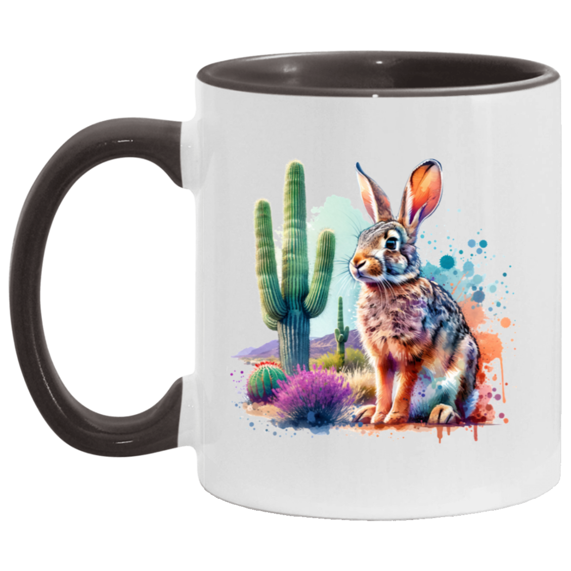 Jackrabbit with Saguaro - Mugs