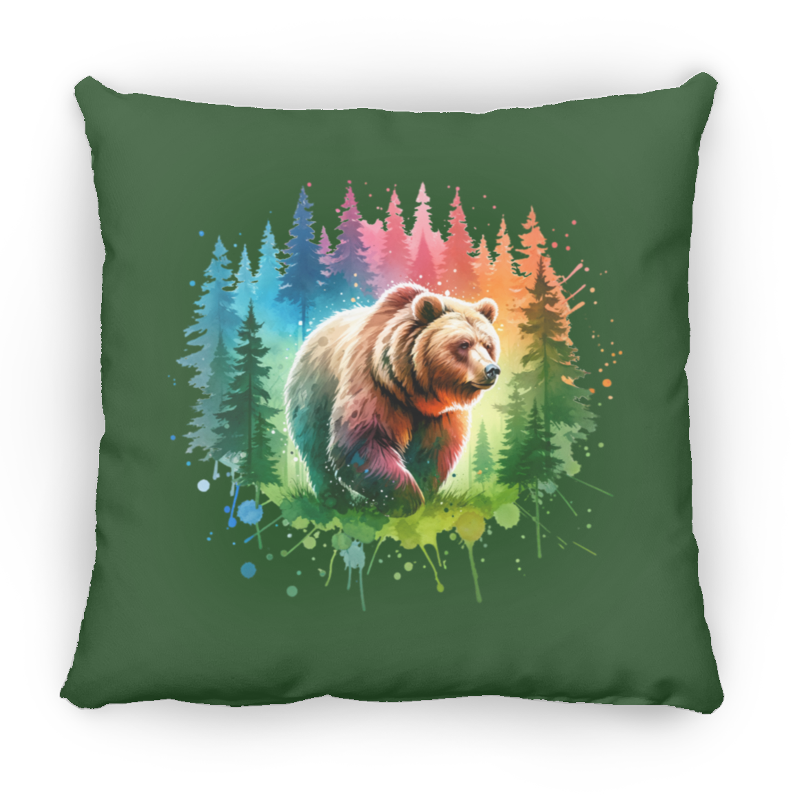 Grizzly Bear Walking - Throw Pillows