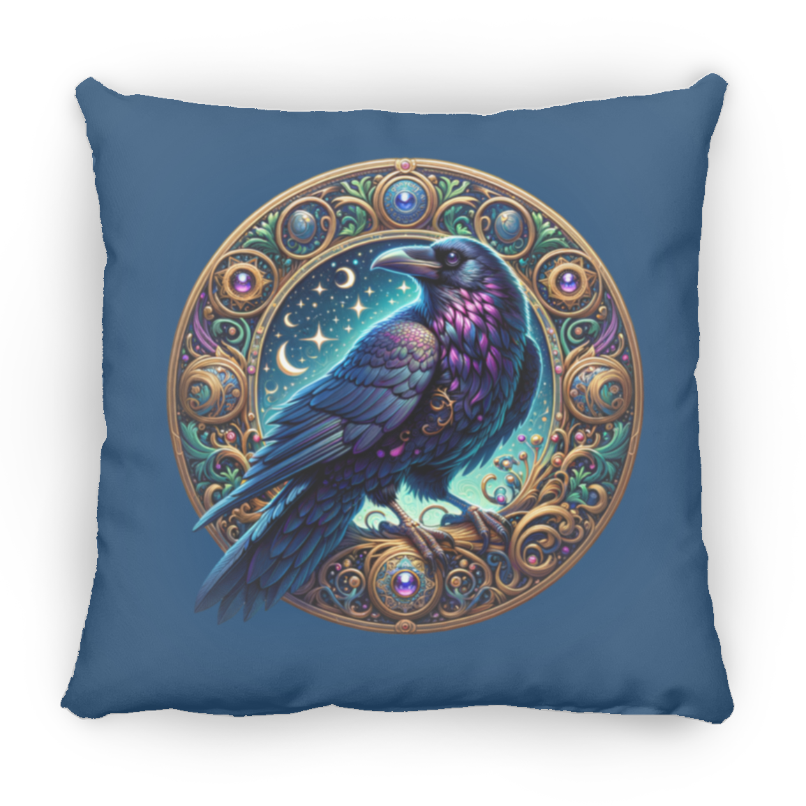 Raven Medallion - Throw Pillows