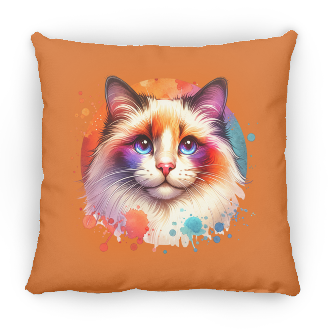 Longhair Tortie Point Cat - Throw Pillows
