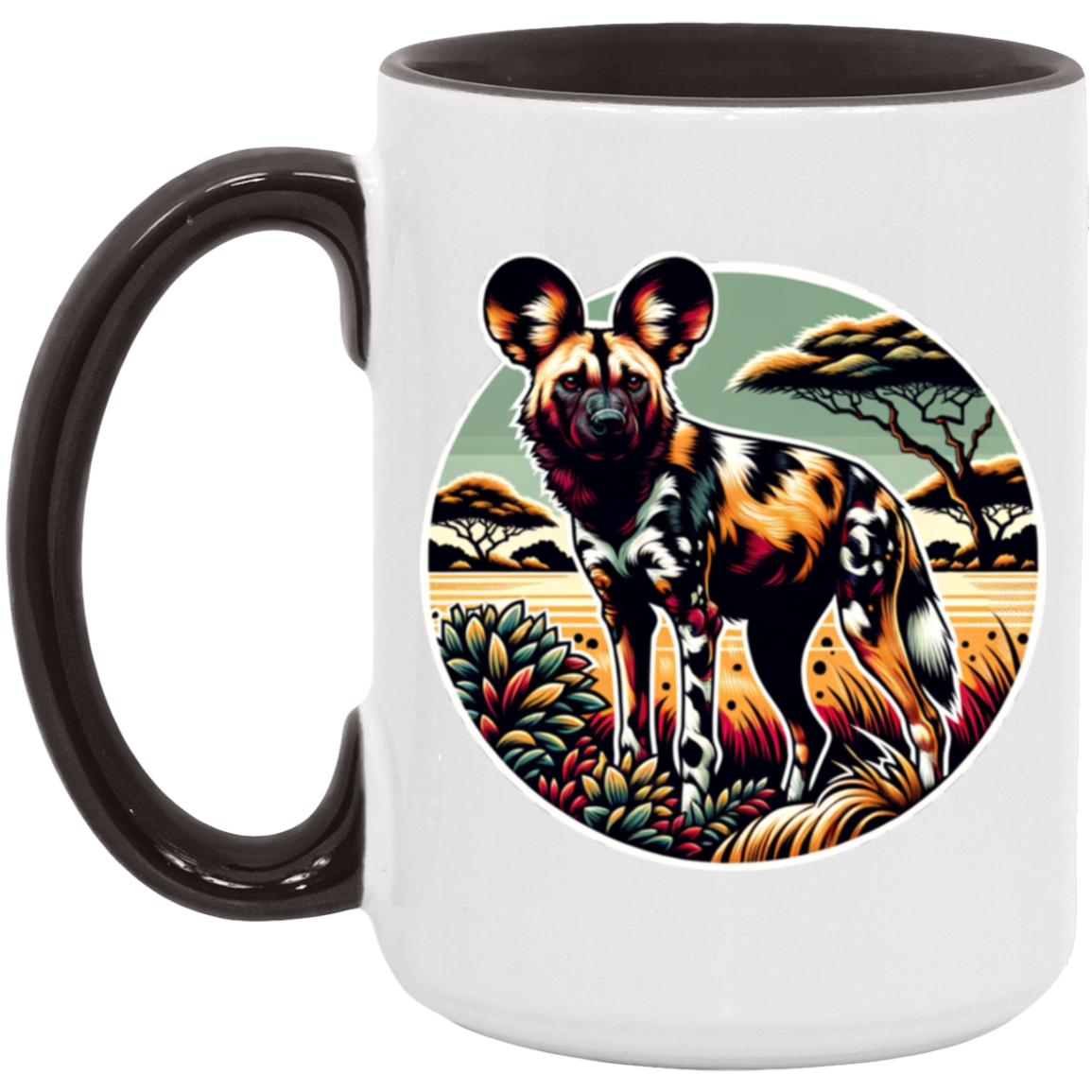 African Wild Dog Graphic - Mugs