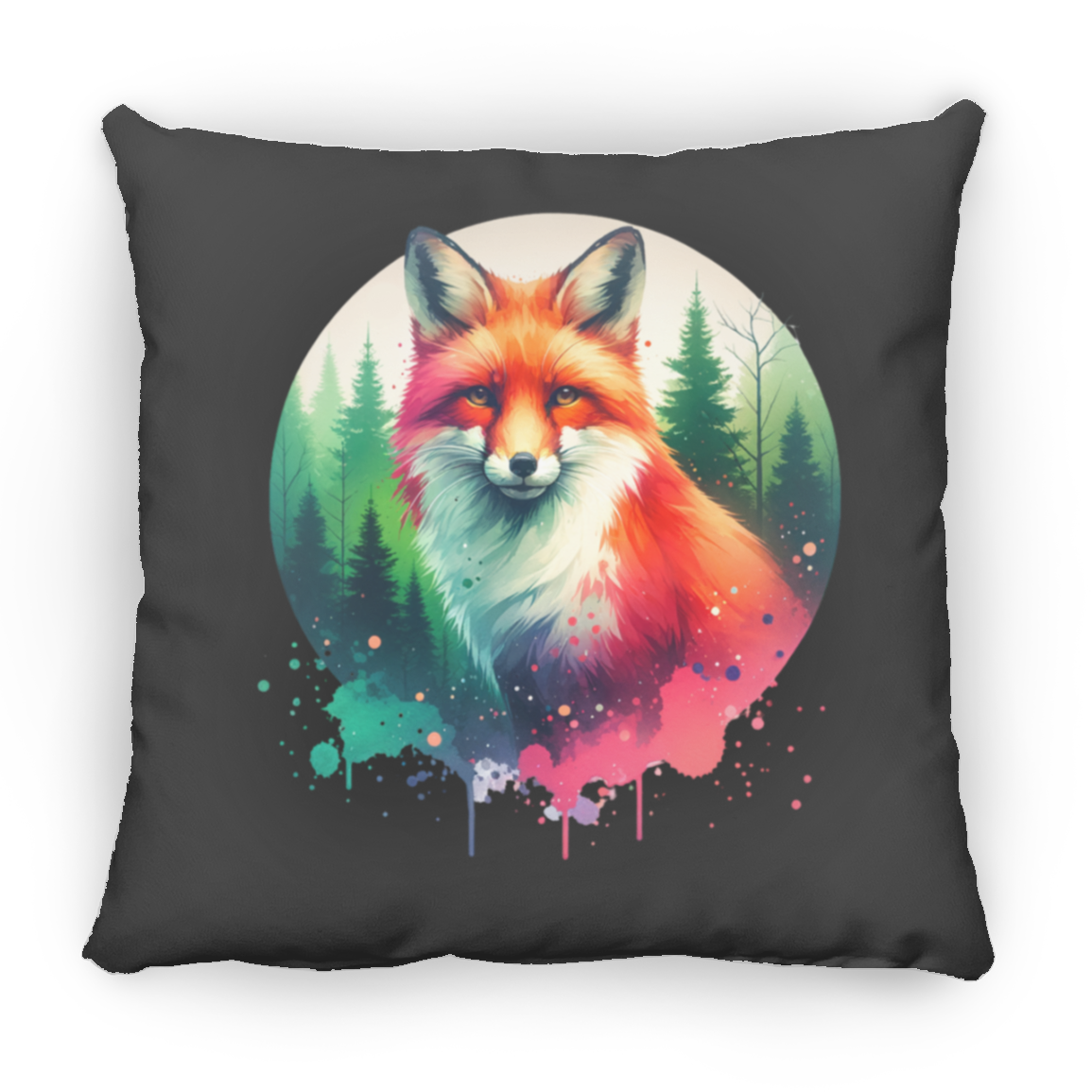 Fox Forest Circle - Throw Pillows