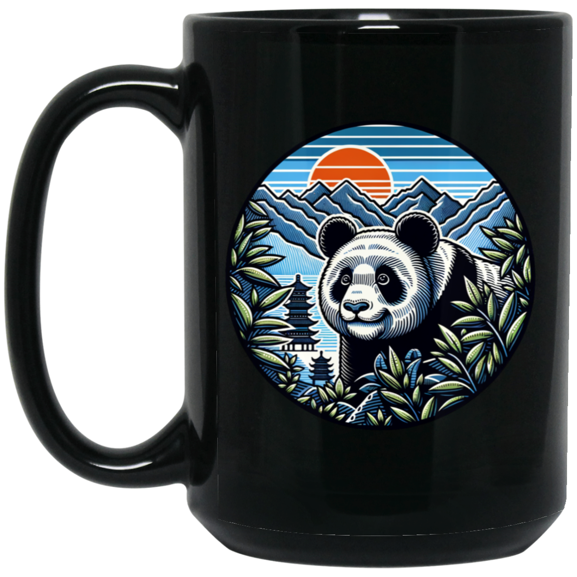 Panda in the Land of the Rising Sun Mugs
