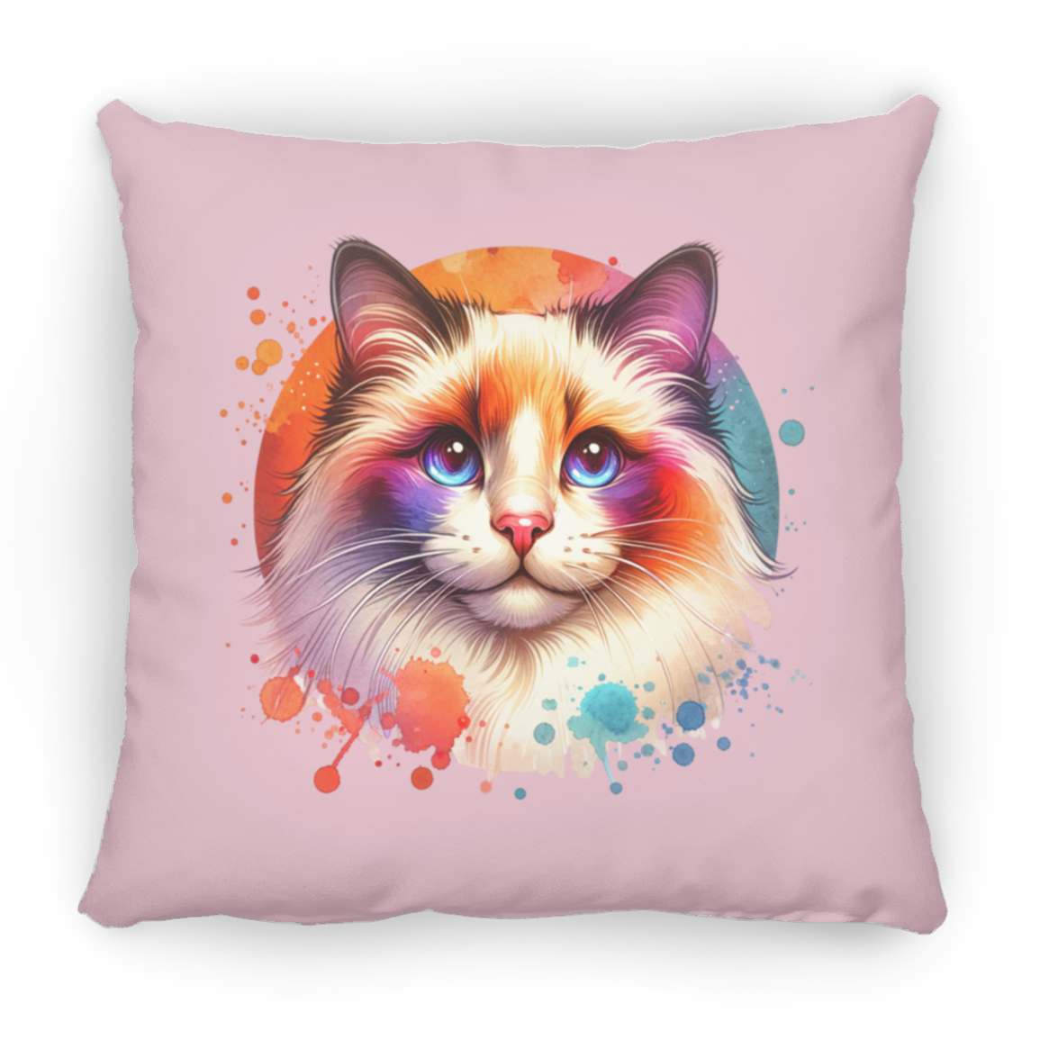 Longhair Tortie Point Cat - Throw Pillows