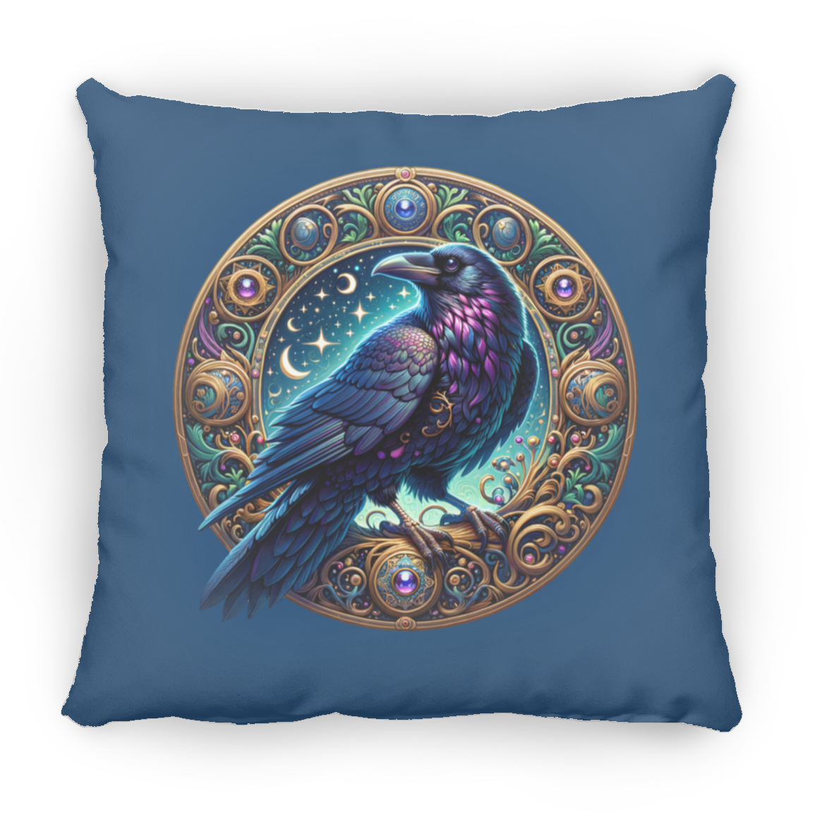 Raven Medallion - Throw Pillows