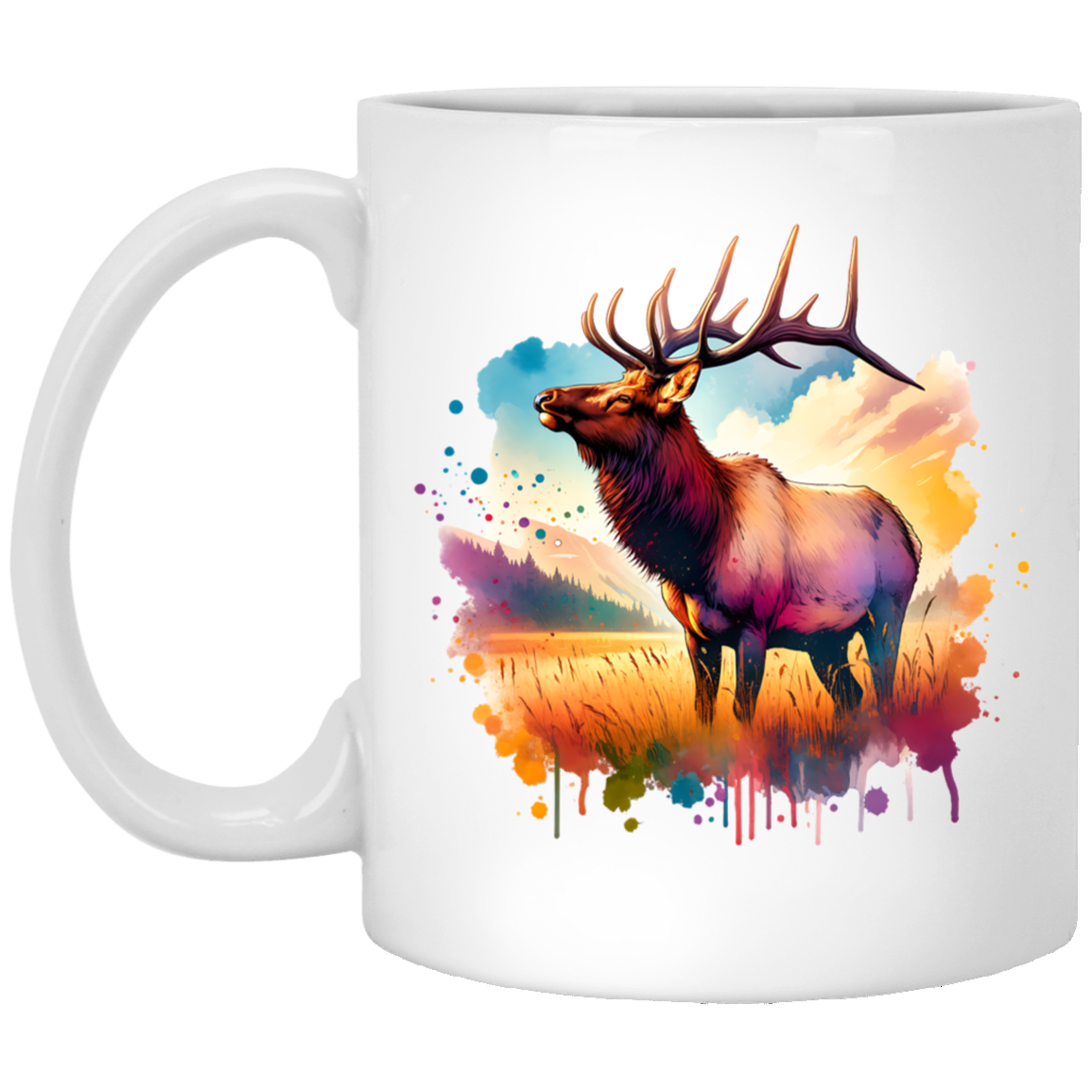 Roosevelt Elk in Field Mugs