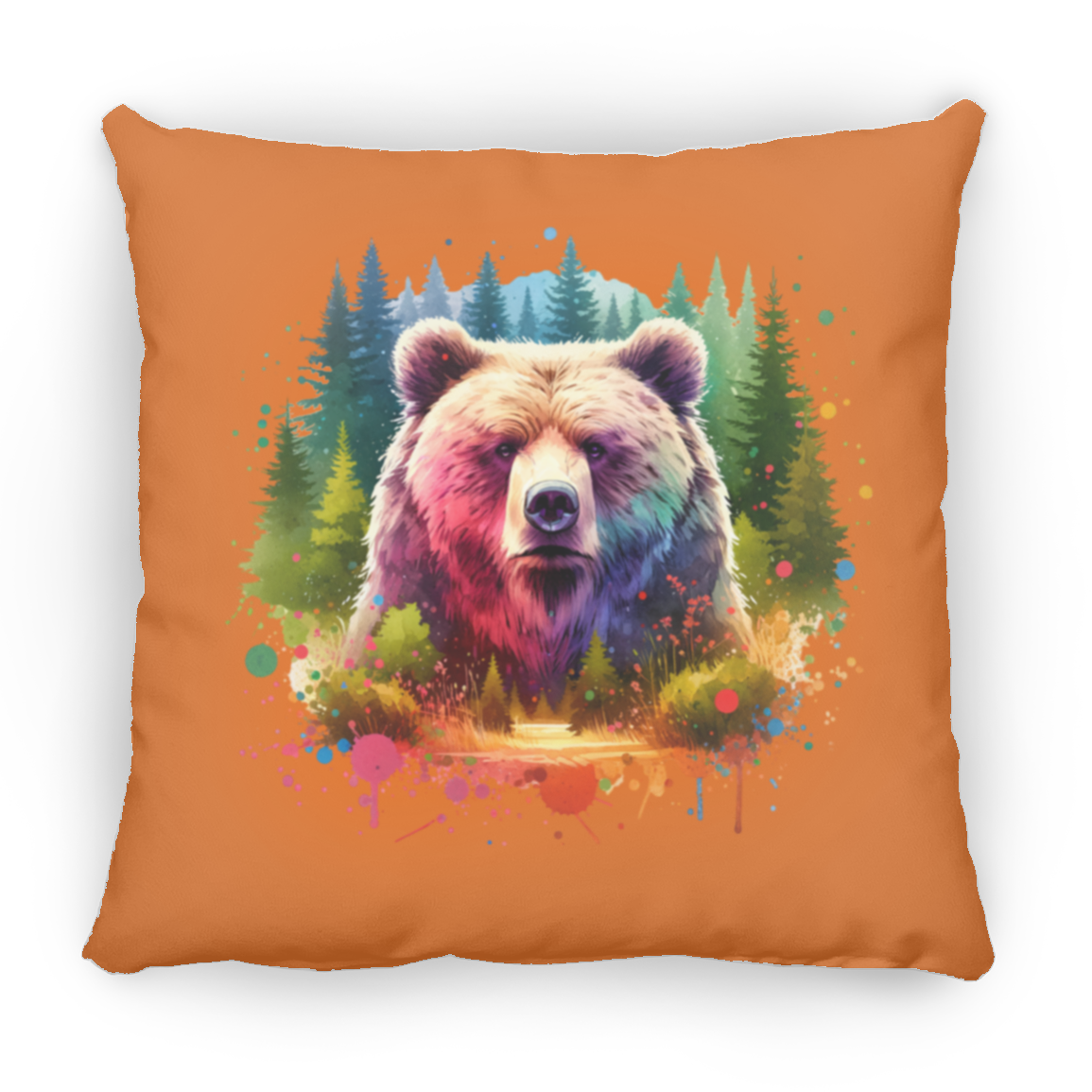Grizzly Bear Portrait - Throw Pillows