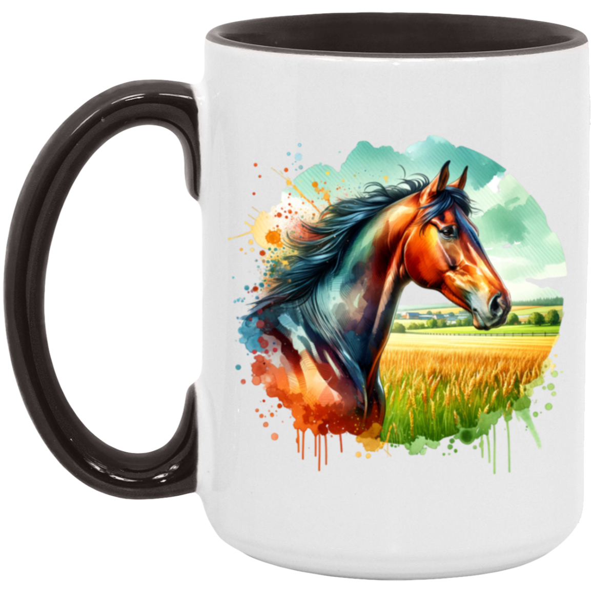 Bay Horse Portrait - Mugs