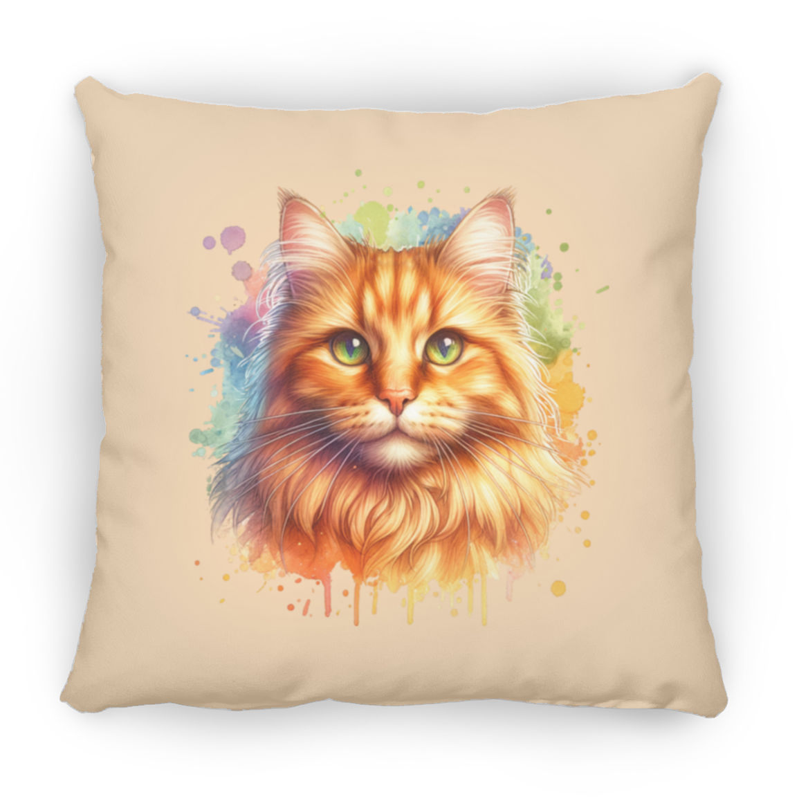 Orange Tabby Cat - Throw Pillows