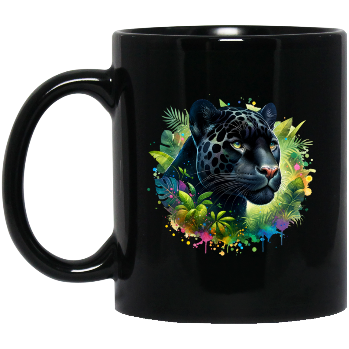 Melanistic Leopard - Mugs