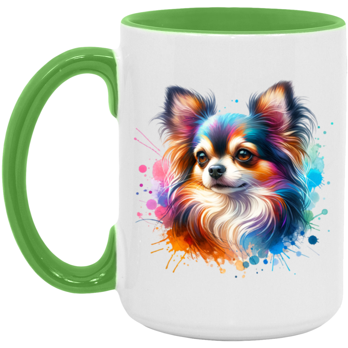 Longhair Tricolor Chihuahua - Mugs