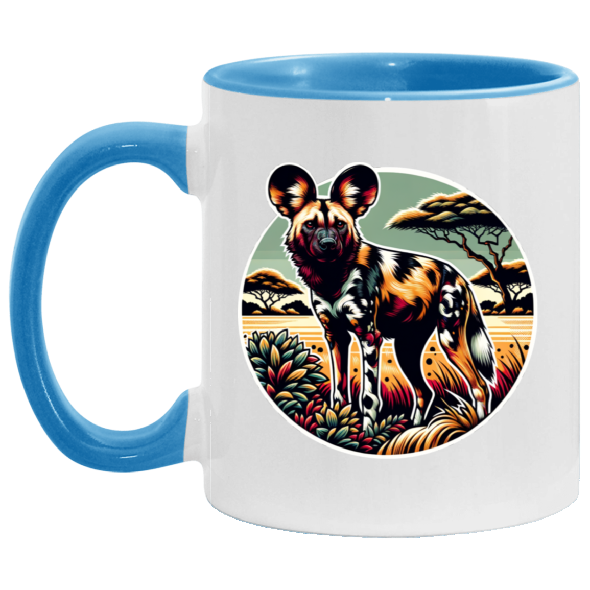 African Wild Dog Graphic - Mugs