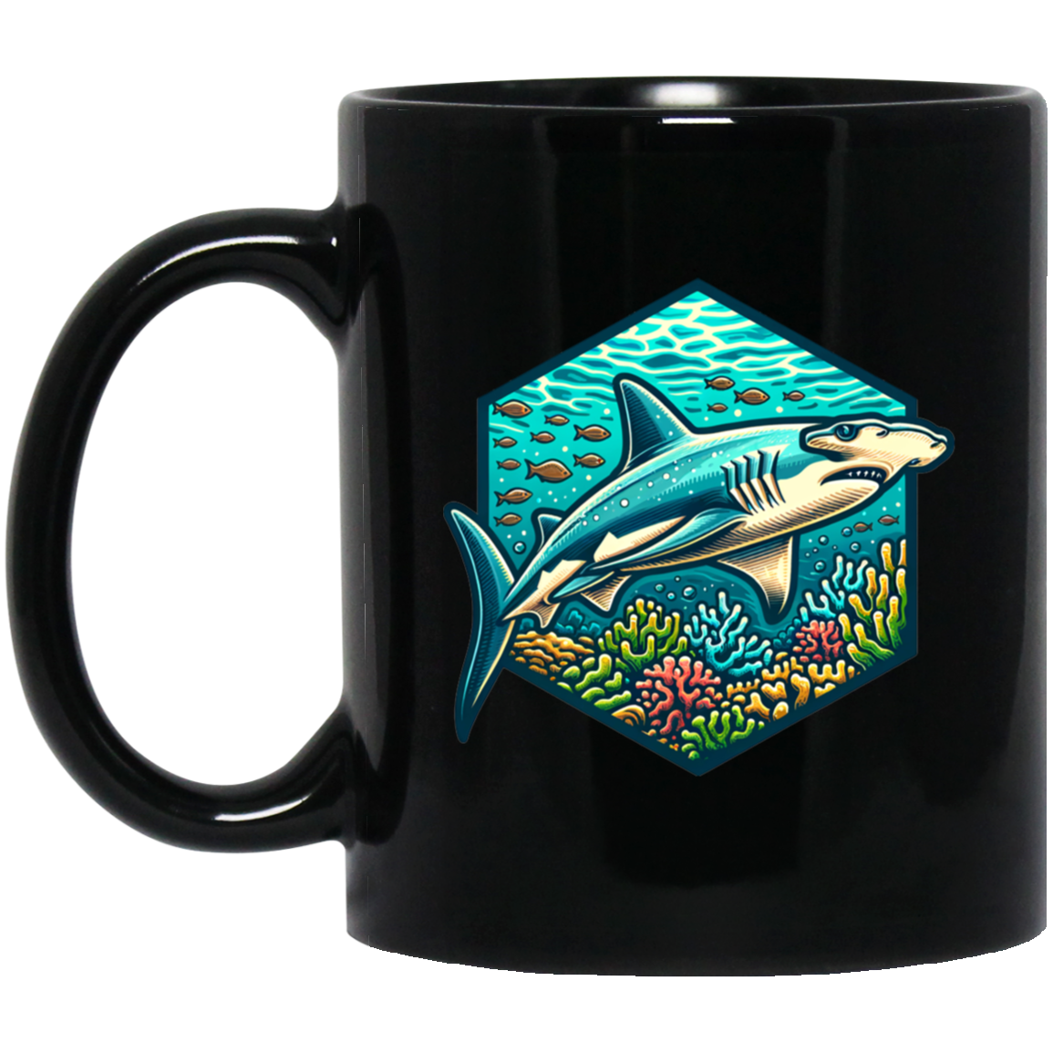 Hammerhead Shark Graphic - Mugs