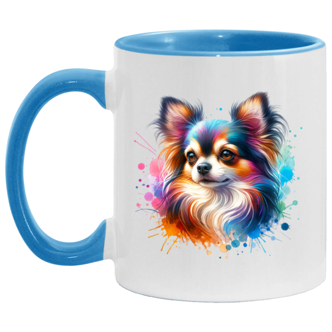 Longhair Tricolor Chihuahua - Mugs