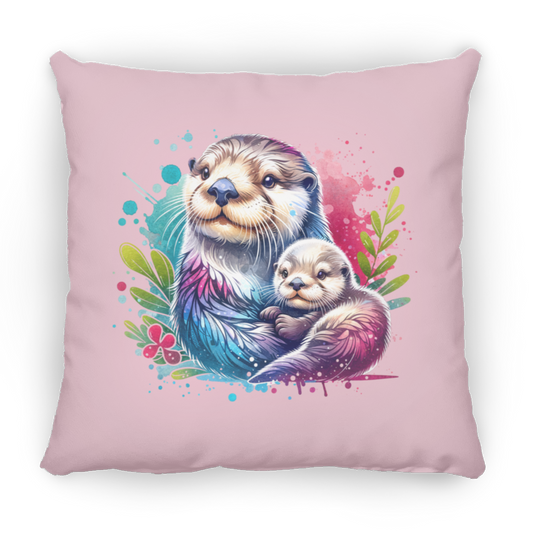 Sea Otter Mom and Baby - Pillows