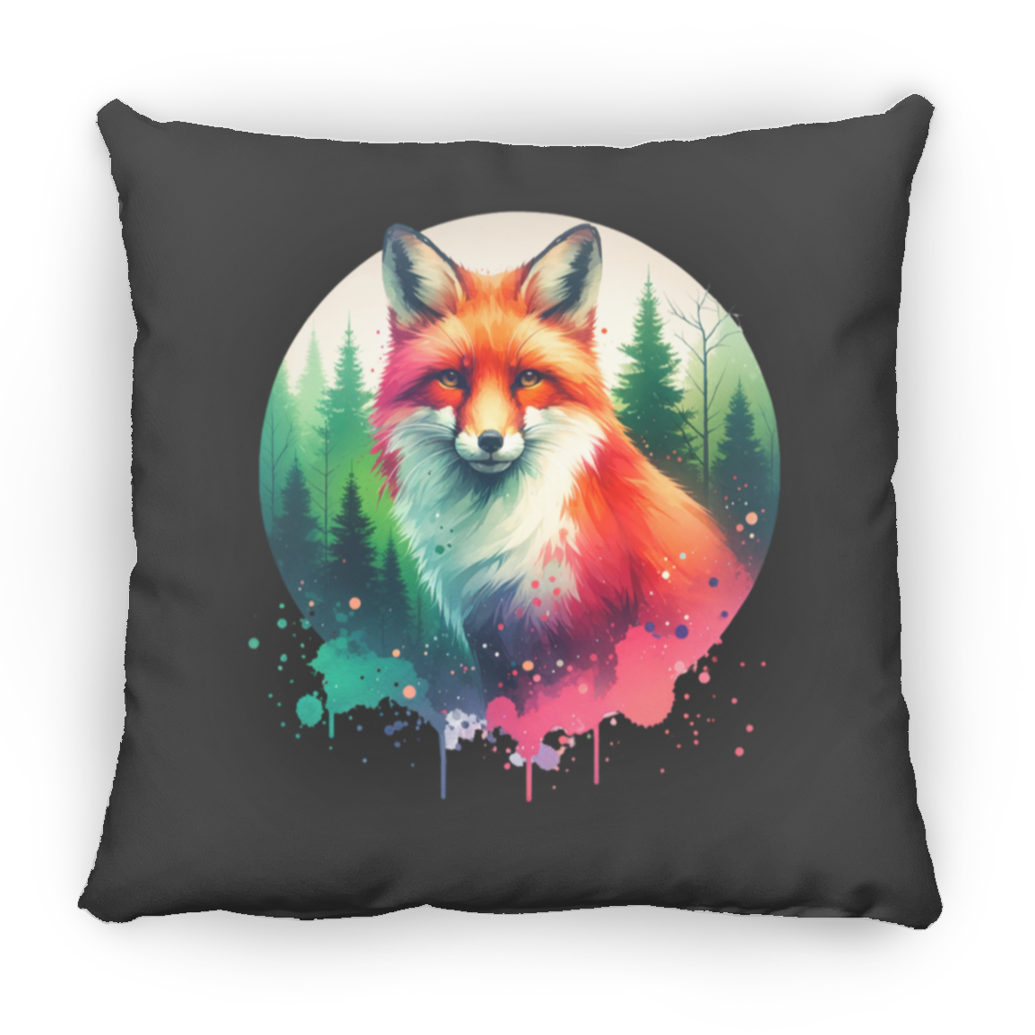 Fox Forest Circle - Throw Pillows