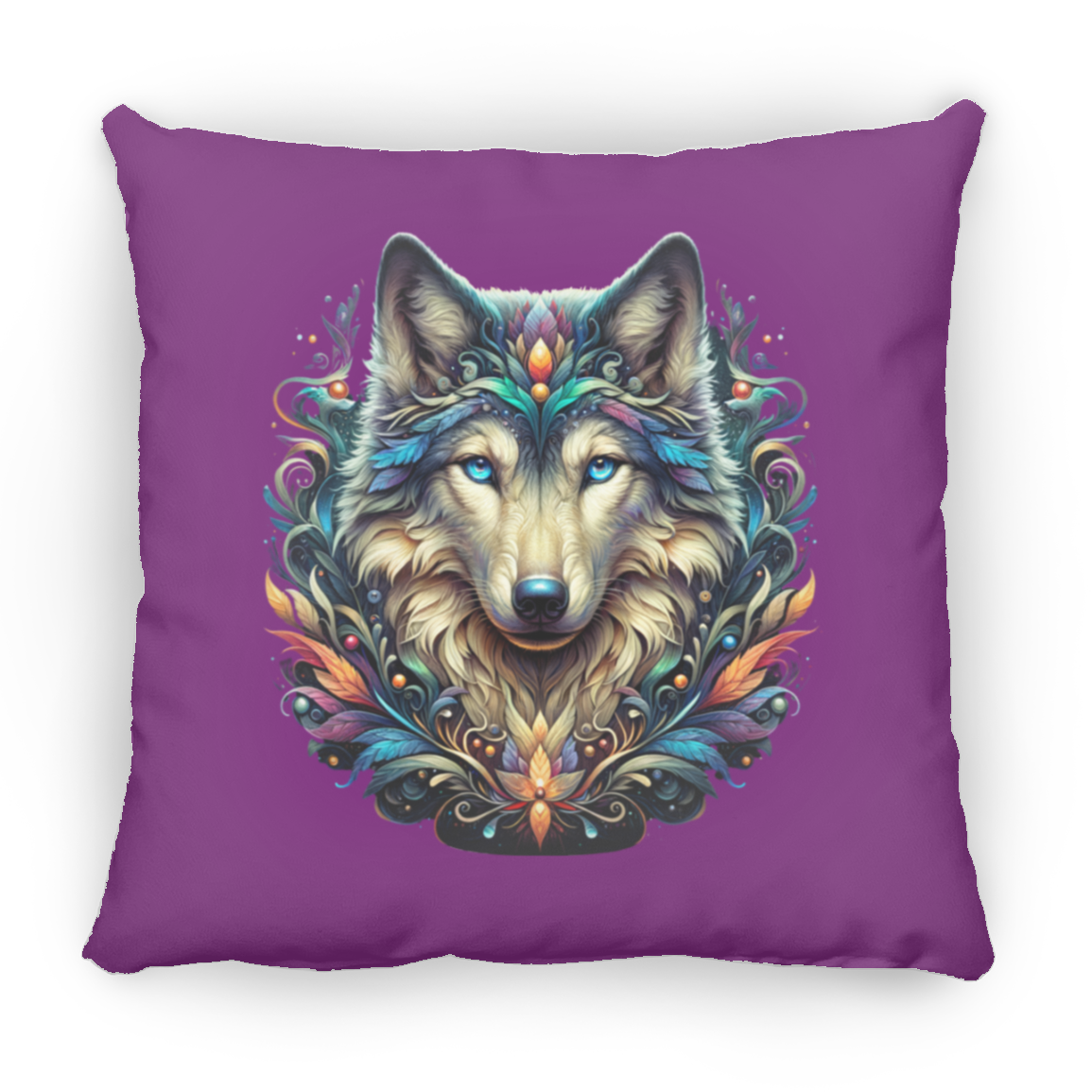 Wolf Face - Throw Pillows