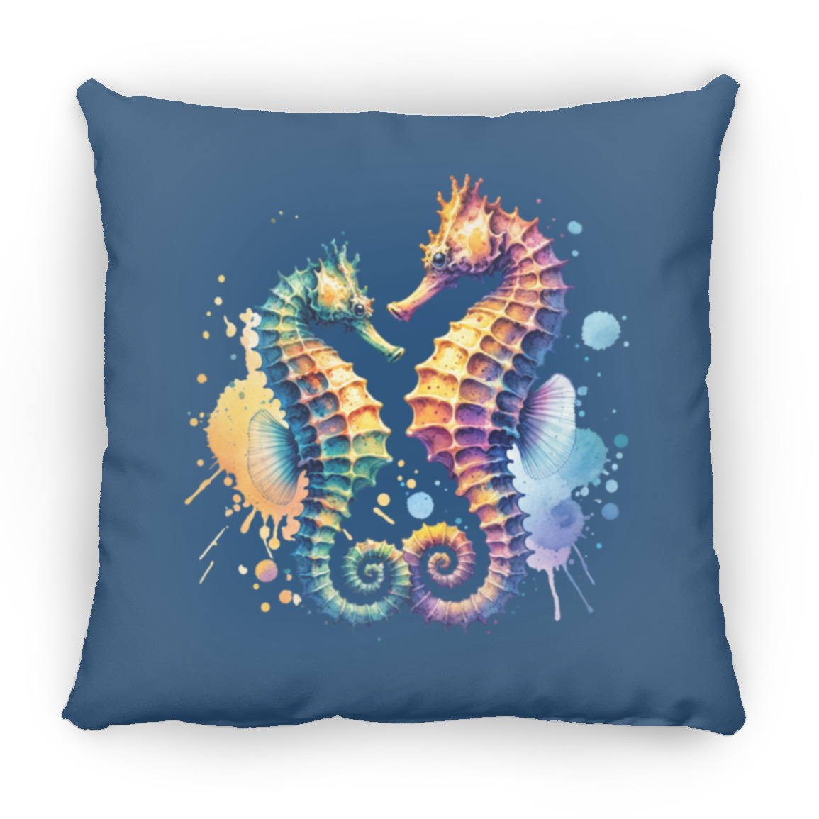 Watercolor Seahorses - Throw Pillows