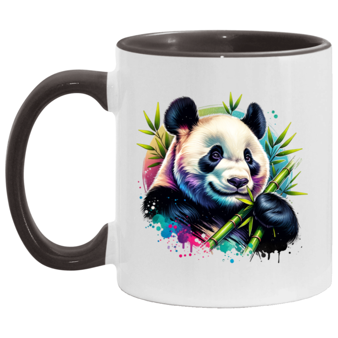 Bamboo Panda in Blue and Purple - Mugs
