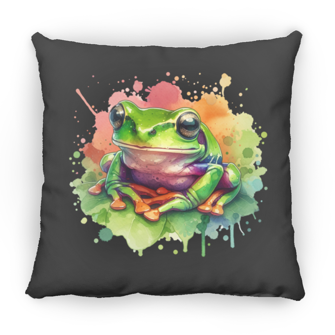 Watercolor Treefrog - Throw Pillows