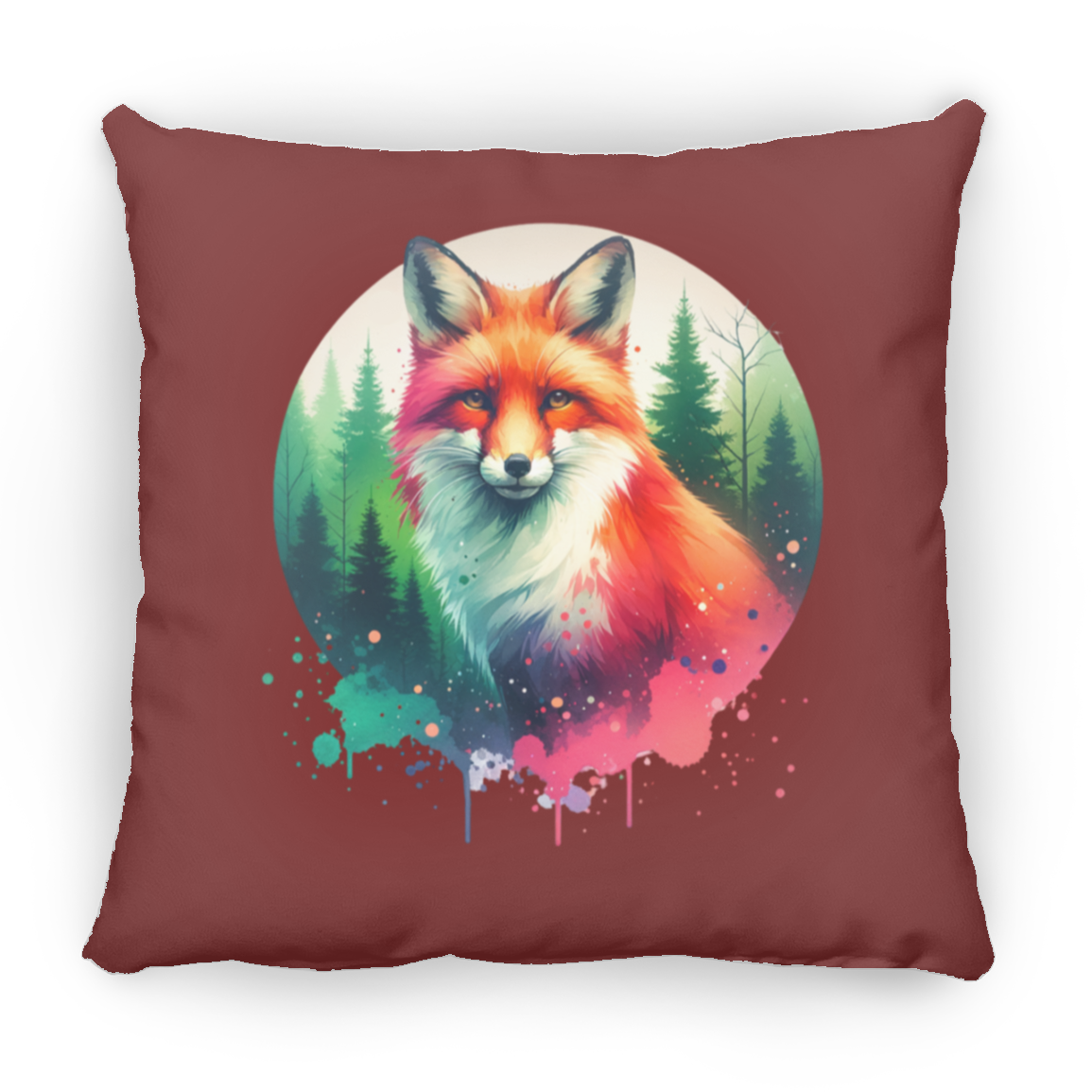 Fox Forest Circle - Throw Pillows