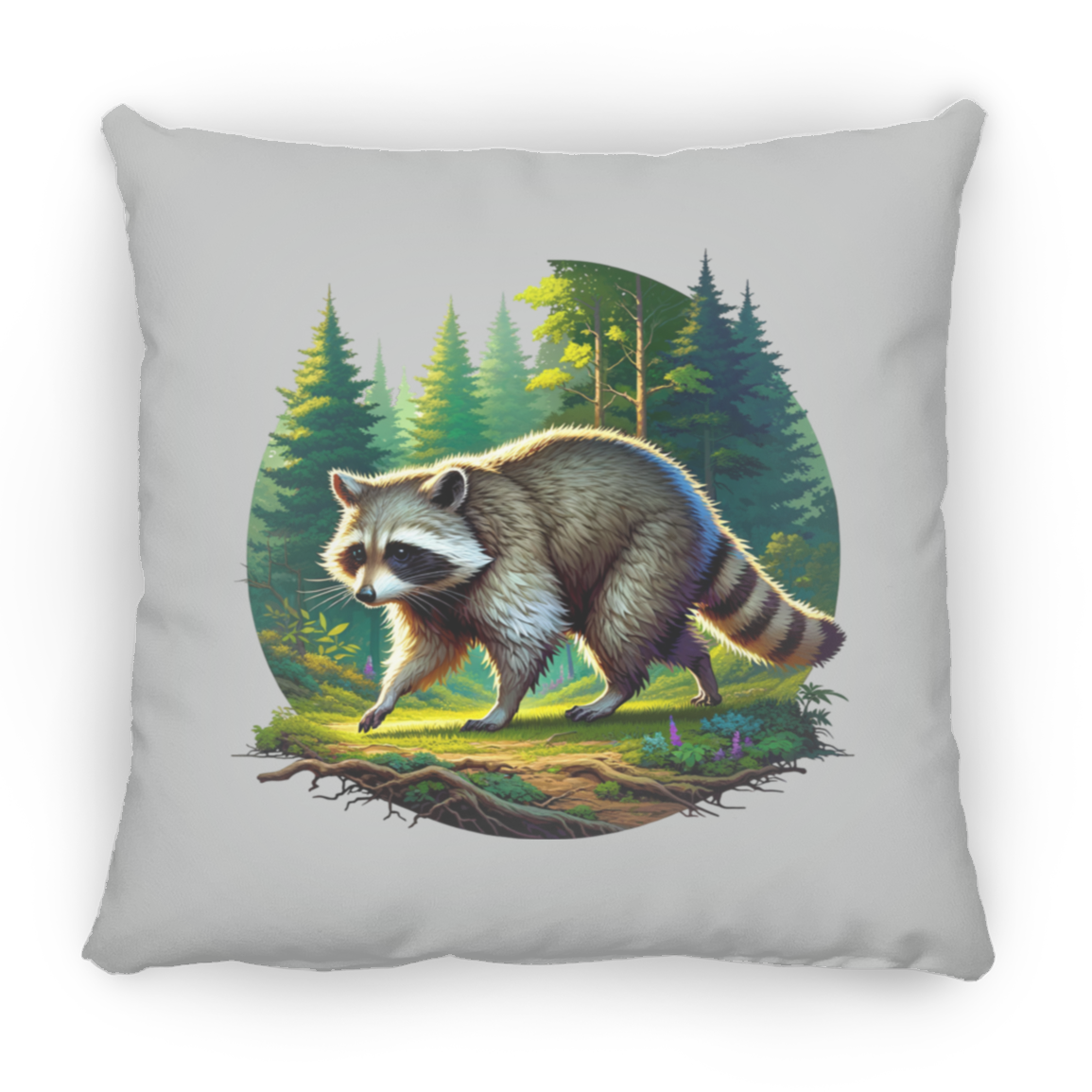 Walking Raccoon - Throw Pillows