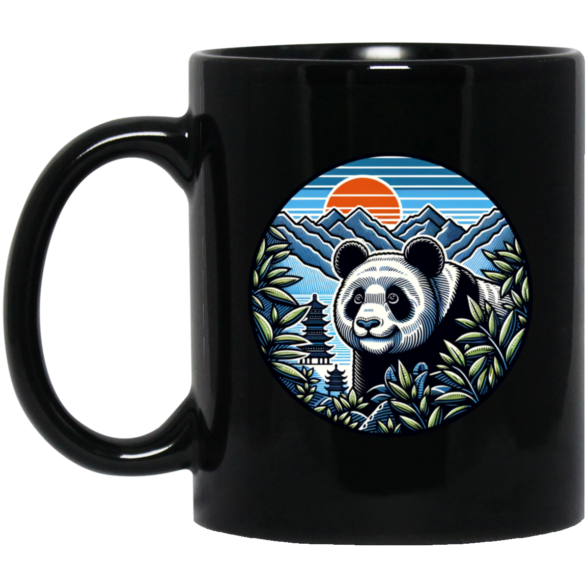 Panda in the Land of the Rising Sun Mugs