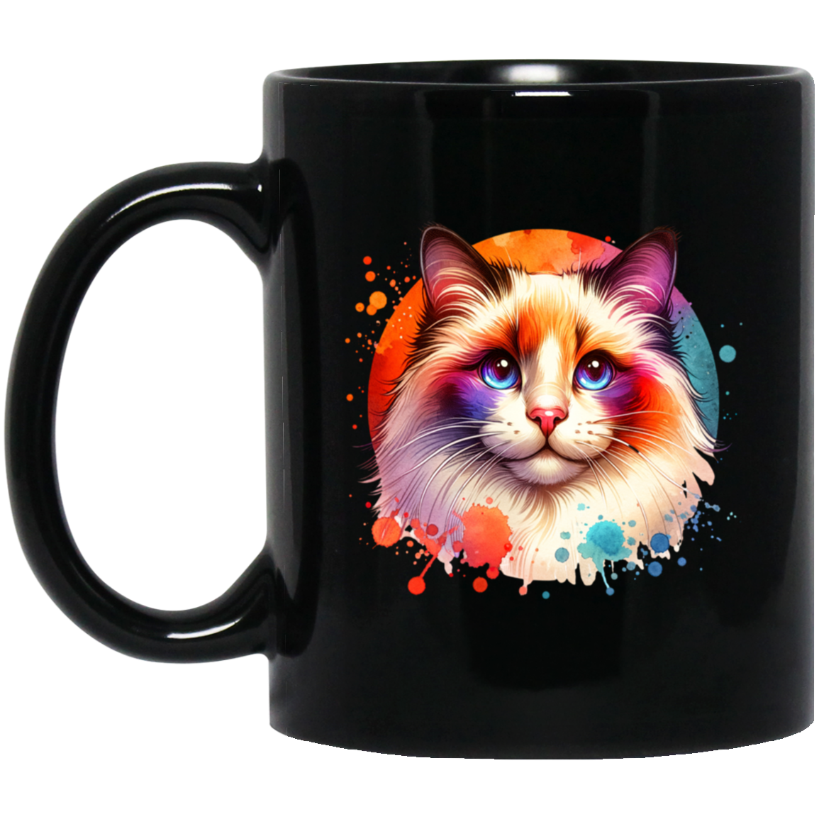 Longhair Tortie Point Cat - Mugs