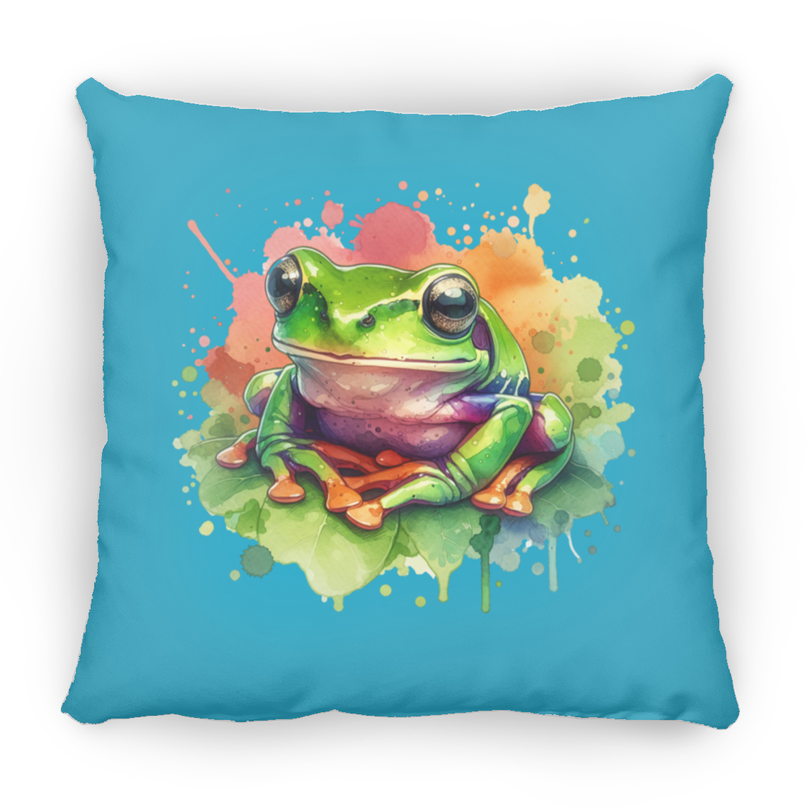 Watercolor Treefrog - Throw Pillows