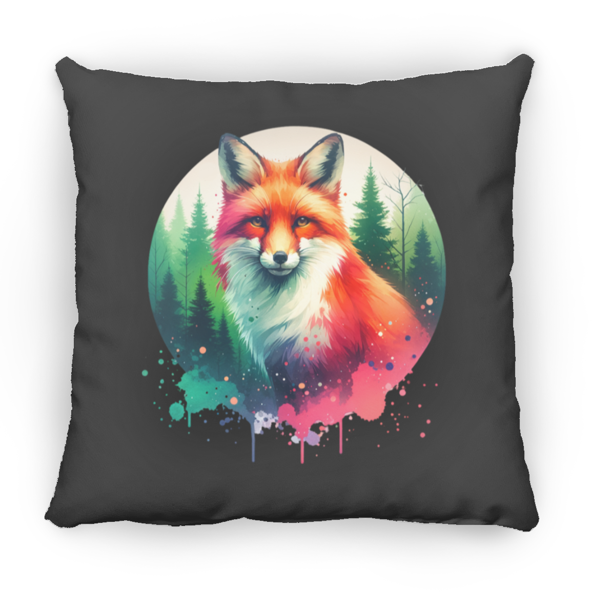 Fox Forest Circle - Throw Pillows