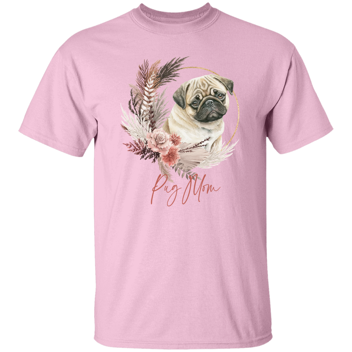 Pug Mom Boho Wreath - T-shirts, Hoodies and Sweatshirts