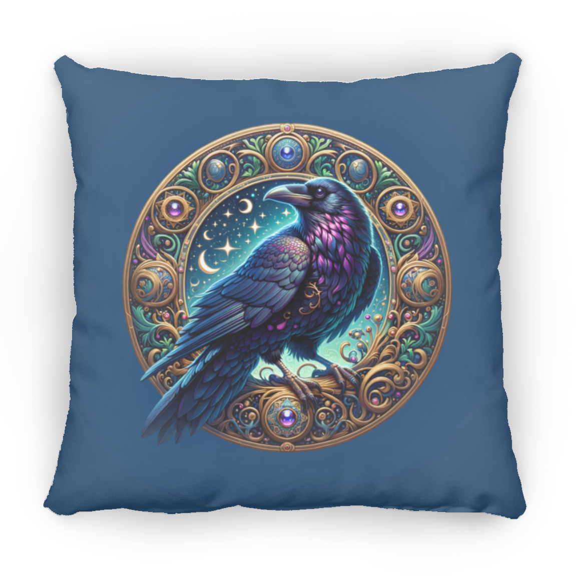 Raven Medallion - Throw Pillows