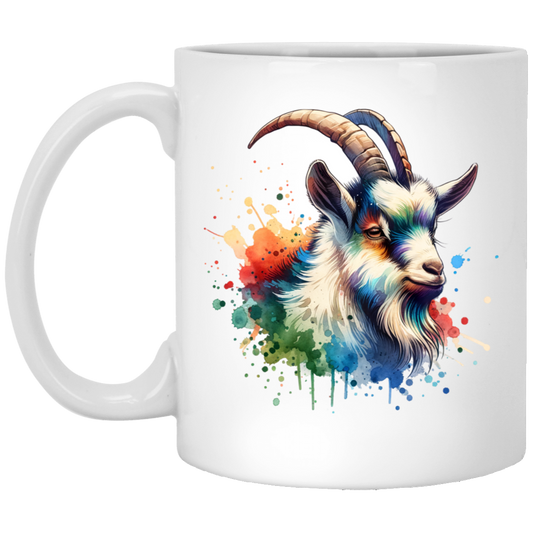 Goat Portrait Watercolor - Mugs