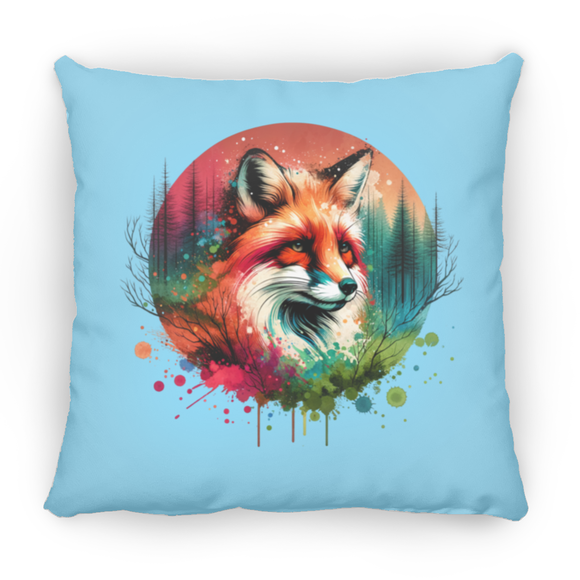 Fox Portrait - Throw Pillows