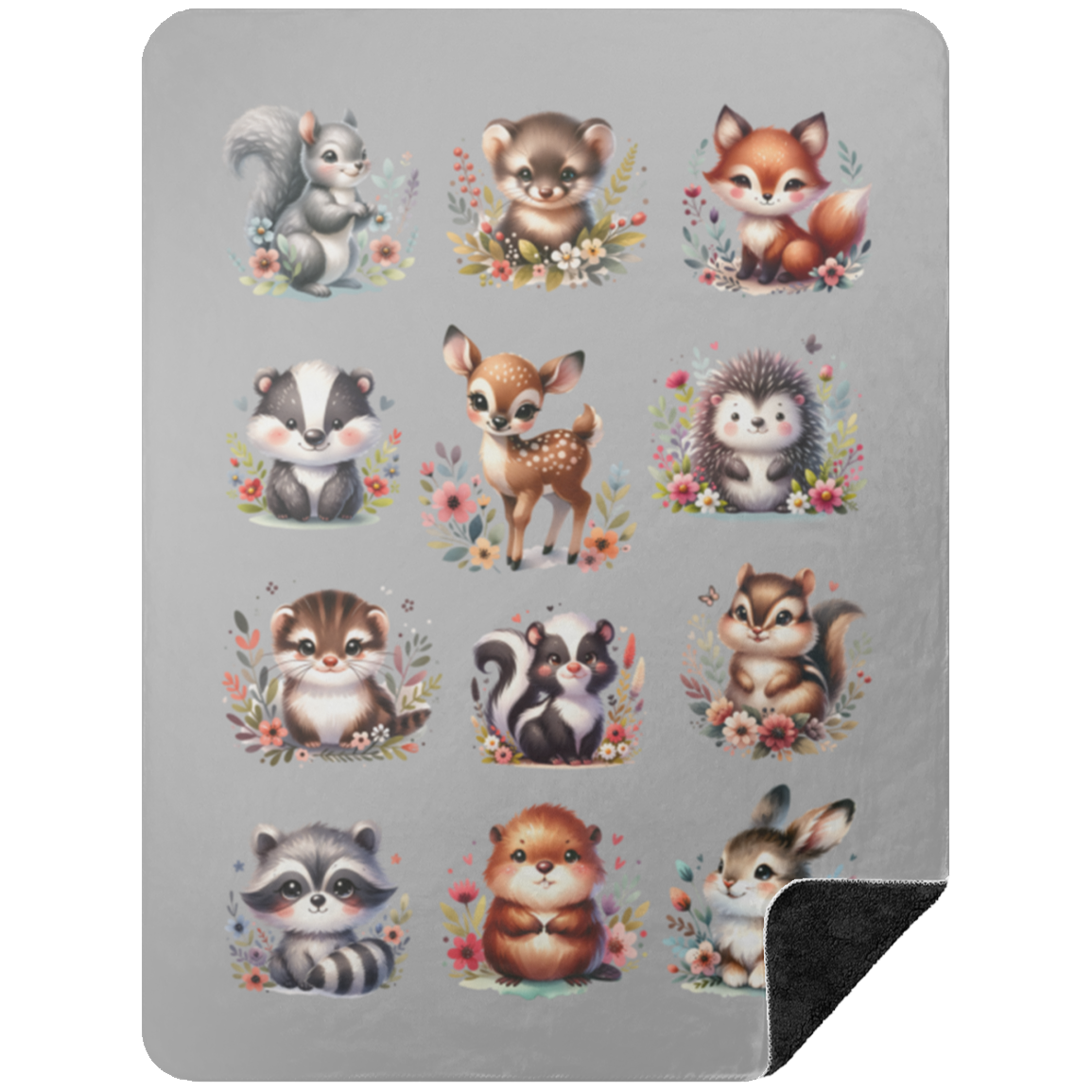 Forest Babies Blanket Premium Sherpa Blankets