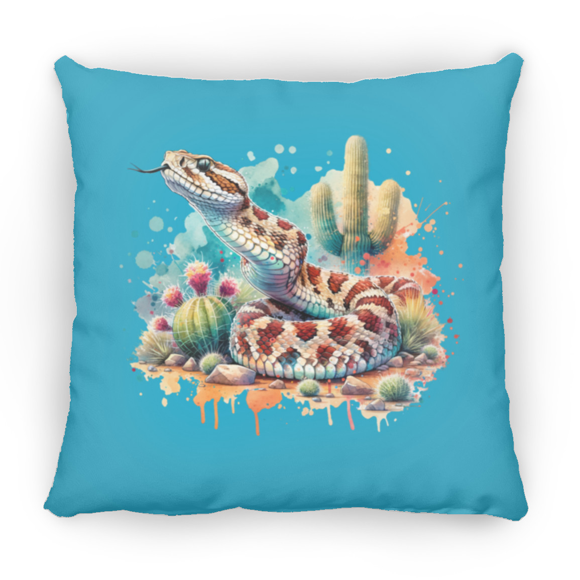 Rattlesnake Scenting the Air - Throw Pillows