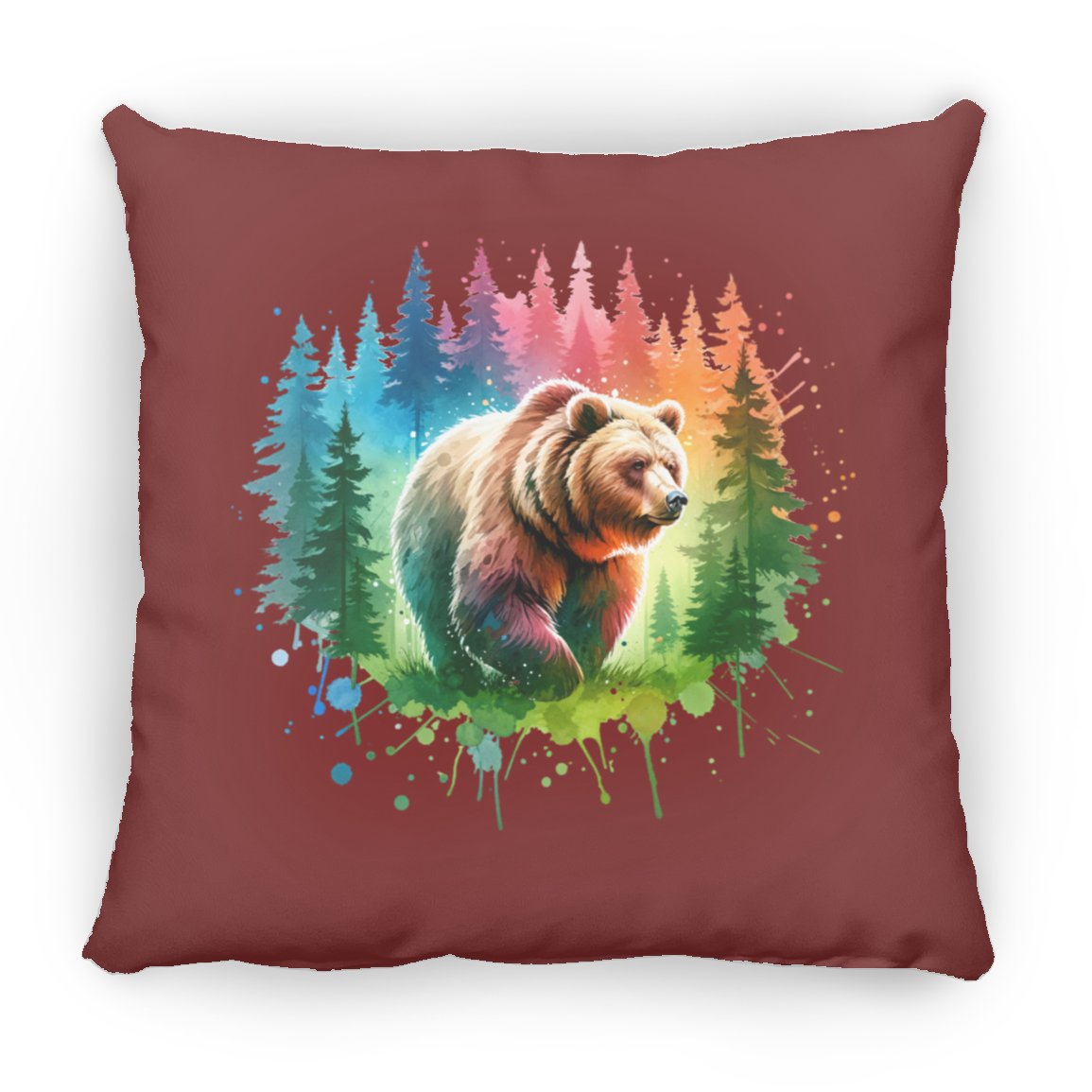 Grizzly Bear Walking - Throw Pillows