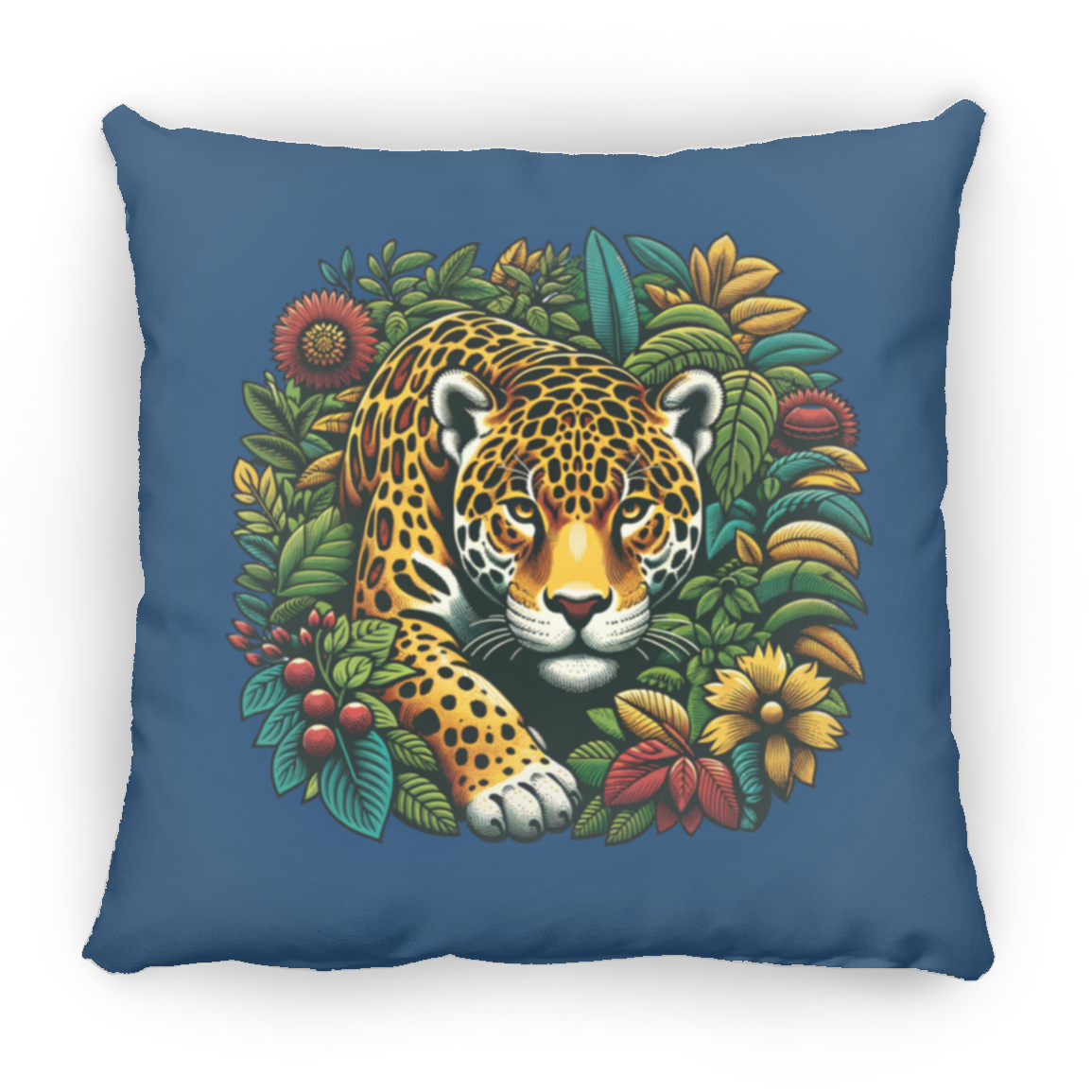 Jaguar in Bushes - Throw Pillows