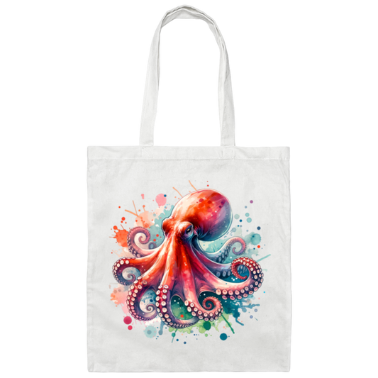 Octopus Splash Canvas Tote Bag